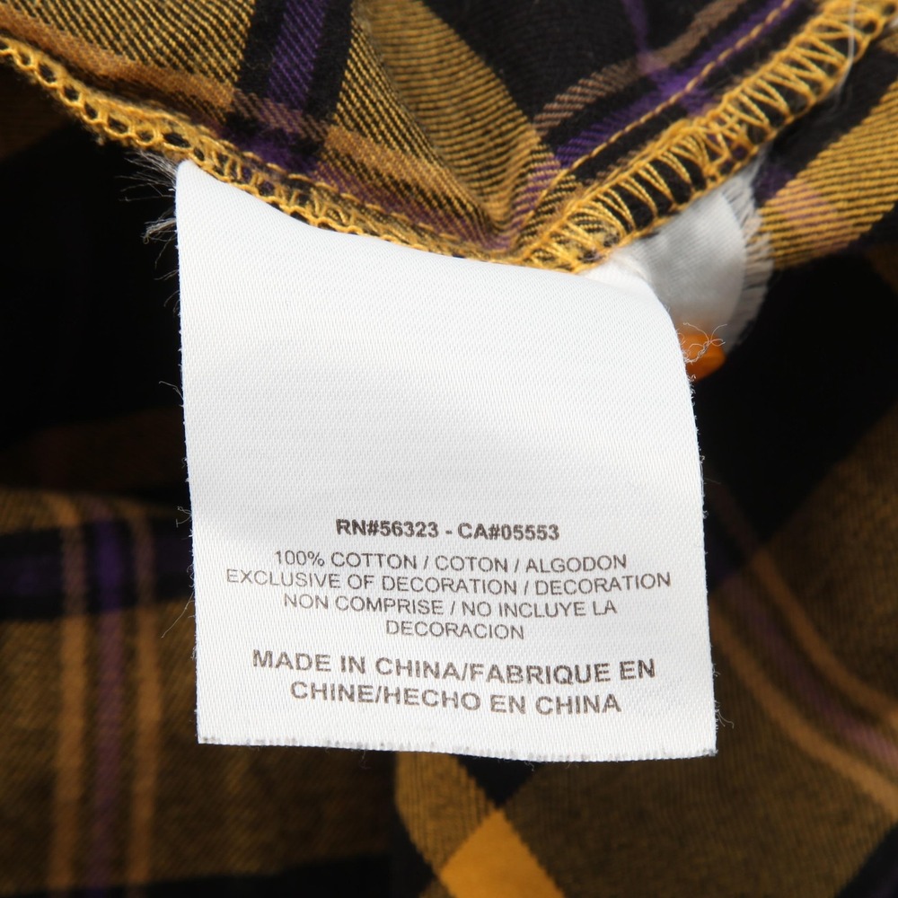 Nike 6.0 Shirt Mens Large Yellow Black Plaid Hooded Flannel Long Sleeve Casual - Picture 7 of 12